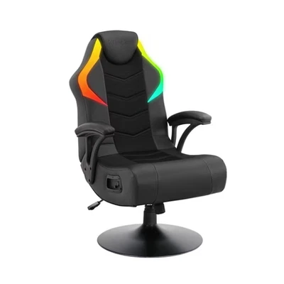 X ROCKER Nemesis RGB Pedestal Gaming Chair, Black