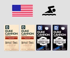 Duke Cannon Midnight Swim + Bourbon Big Ass Brick of Soap 10oz Lot 4 Benefit Vet