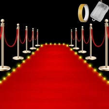Red Carpet Runner with Light for Events Red Fabric Runner with LED Hallway Ai