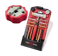 Brass Punch Set with Magnetic Bench Block and Interchangeable Hammers