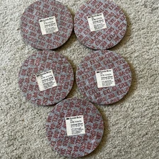 Qty Of 5 3M Scotch-Brite 4” x 1/4" x 1/2” 8A CRS Coarse EXL Unitized Wheel