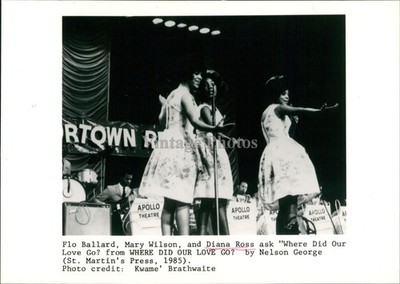 1985 Diana Ross Mary Wilson Flo Ballard Where Did Love Historic Press Photo 5x7