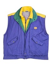 Ärmellose Weste Vintage 90er Colorblock Lila...