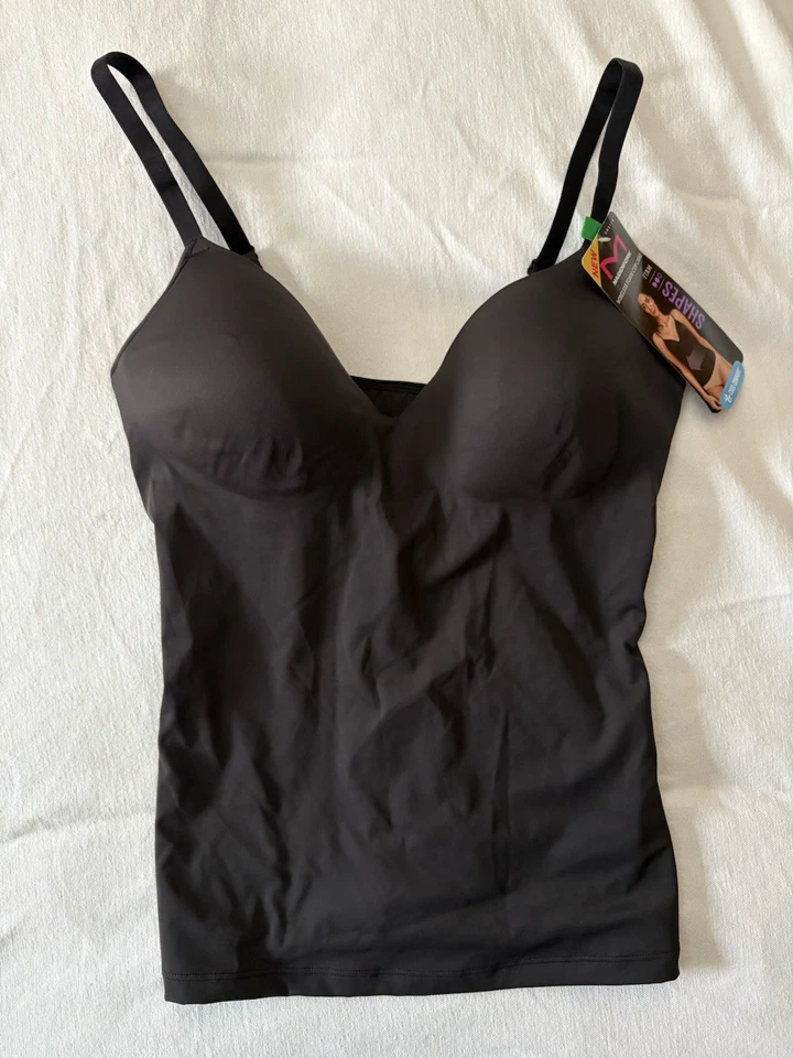 NUEVO Maidenform Control Abdomen Prendas moldeadoras Cami Camiseta sin mangas Sujetador incorporado Talla Grande Foto 4 de 4