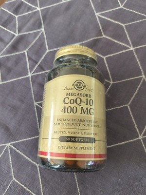 Megasorb CoQ-10 by Solgar, 60 Softgels 400 mg Bb 8/31/26