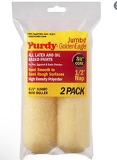 PURDY JUMBO GOLDEN EAGLE 6-1/2" x 1/2" NAP PAINT ROLLER COVER, 2-Pack, 140626023