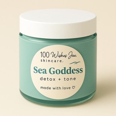   SEA GODDESS DETOX + TONE MASK 100% Natural Ingredients  2oz Jar