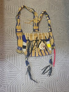 Native American Indian Strike-a-light Bag, silver jingles, Chippewa