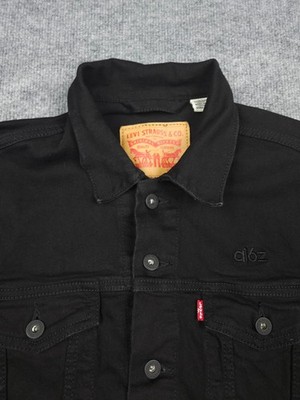 Levis Denim Trucker Jacket Men's XS Black Embroidered* Andreessen Horowitz A16Z