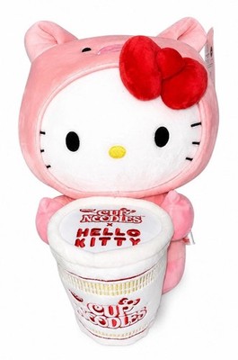 Hello Kitty In Piggy Hoody Nissin Cup Noodle 13'' plush w/tags Kidrobot New