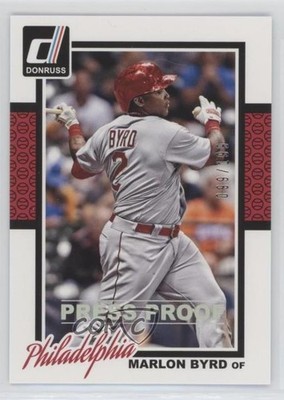 2014 Panini Donruss Press Proof Silver 99/199 Marlon Byrd #151 sh7