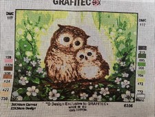 Grafitec Printed needlepoint canvas 30x40cm Canvas Only owl mama