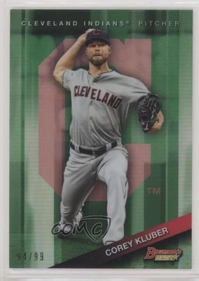 2015 Bowman's Best Green Refractor 94/99 Corey Kluber #77 9o3