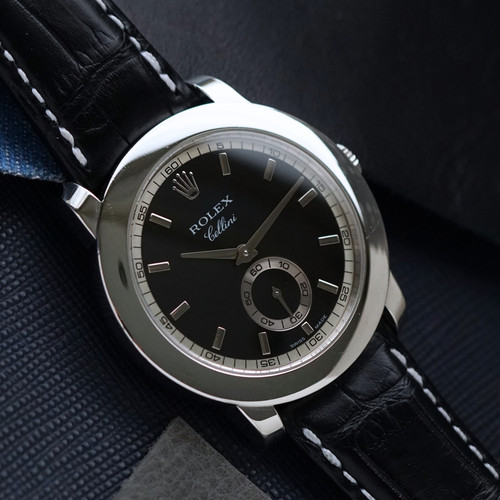 Rolex Cellini 5241 38mm Platinum Black Dial 2000-01 Manual Wind