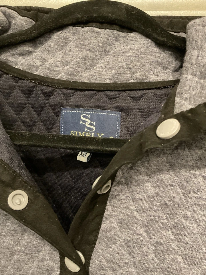 Simply Southern Size XXL 1/4 Snap Quilted Blue - Image 4 of 4