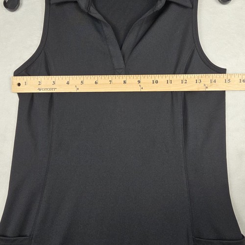 Hind Women's Size Small Black Sleeveless Tennis Dress Performance Pockets - Picture 4 of 6