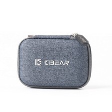 In Ear Monitor Headphone Carrying Case Wired Earbuds Travel Bag Zipper Grey
