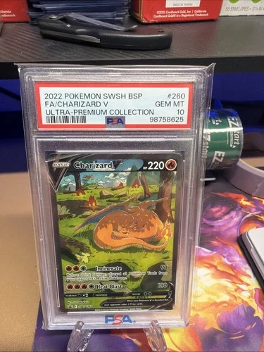 Pokemon Charizard V Ultra-Premium Coll. Full Alt Art Promo SWSH260 PSA 10