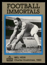 1985-88 Football Immortals #50 Mel Hein