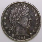 1901 Barber Half Dollar XF details k462