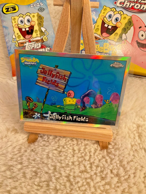 2025 Topps Chrome SpongeBob Squarepants #47 Jellyfish Fields REFRACTOR