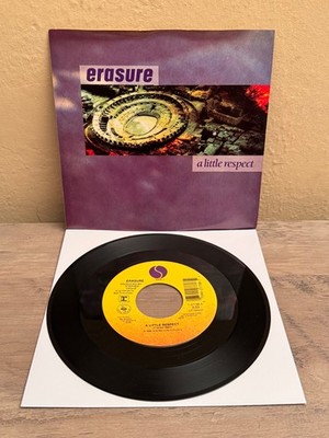 LISTEN   ERASURE A LITTLE RESPECT/LIKE ZSA ZSA GABOR SYNTH POP PIC SLEEVE 45'