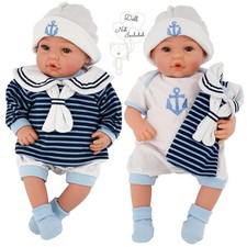 Set of Clothes for 20'' Reborn Baby Doll BiBi Doll Blue Boy Sailor Design Outfit