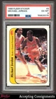 1986-87 Fleer Stickers #8 Michael Jordan RC Rookie PSA 6 EX-MT BULLS HOF