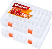 Sortimentskasten 36 FäCher Stabile Sortierbox Aufbewahrungsbox 25,2X19X4Cm 2