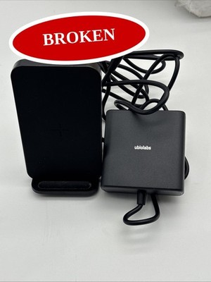 (BROKEN) Ubio Labs Wireless Charging Stand AWC1040 2 in 1 Fast Black