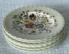 Vintage Vernon Kilns Chintz Hand Painted Floral 6 Bread Plate 6 3/8”Made in USA