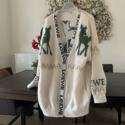 Loewe Strickjacke Gr.M Bambi Mohair Logo