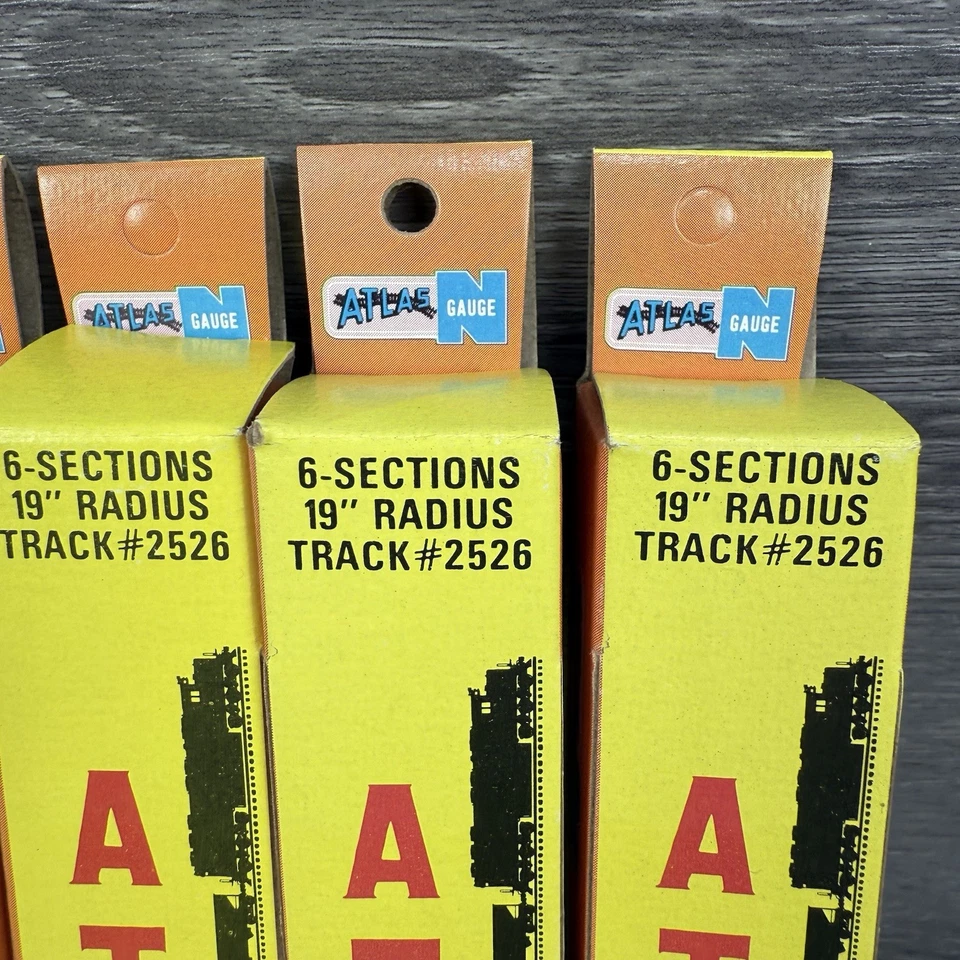 N Atlas Curved Track #2526 Lot of 6 Nickel Silver 19" R 6 Sections NOS S3013 - Image 3 of 4