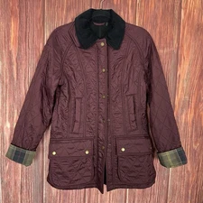 Barbour Womens US 6 UK 10 Quilt Beadnell Polarquilt Puffer Jacket Burgundy