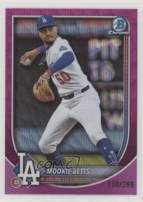 2025 Bowman Chrome Fuchsia Wave Refractor 190/299 Mookie Betts #26 1l7v
