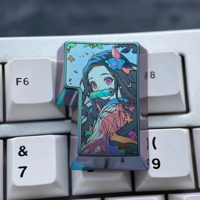 Demon Slayer Kamado Nezuko Enter Key Titanium Metal Keycap Color Cross Axis - Image 3 of 4