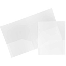 Heavy Duty Plastic 2 Pocket Extra Tough School Folders - Clear - 6/Pack