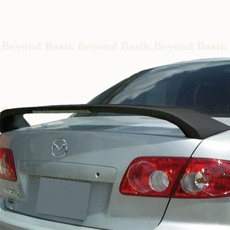 Mazda 6 2003 2004 2005 06 2008 sedán estilo de fábrica alerón ala con L negro mate Foto 3 de 3