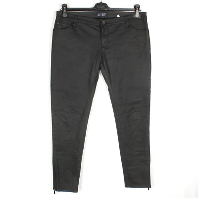 Pantalon femme ARMANI JEANS taille W31 L28 stretch noir zip mouche cheville zip - Photo 1/4
