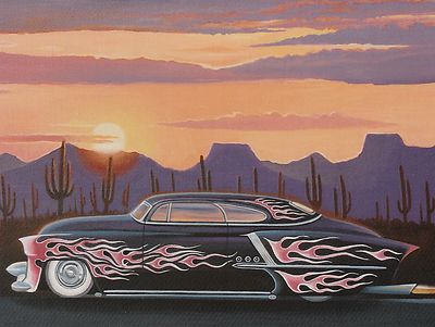 *Postcard-''The Classic Vehicle Crusin' in Dessert @ Sundown''  (#17)