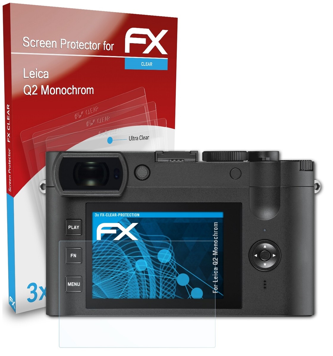 atFoliX 3x Film Protection d'écran pour Xomax XM-VRSUA737 mat&antichoc