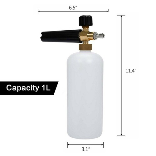 1/4" Snow Foam Lance Cannon Soap Bottle Sprayer Pressure Washer Gun Jet Car Wash - Picture 12 of 27