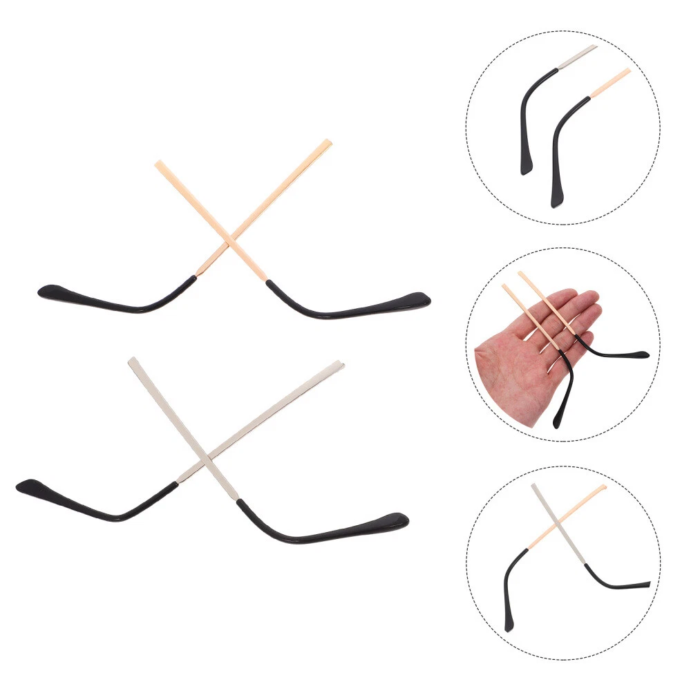 2 Pairs Glasses Accessories Men and Women Eyeglasses Replacement Arms