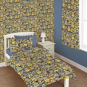 Despicable me Minions Yellow Blue 3D Wallpaper rolls Kids Room Wallcoverings 