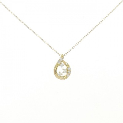 Authentic K18YG Diamond Necklace 0.06CT  #270-003-820-2220