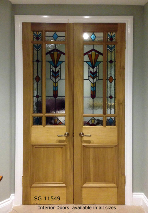 Spectacular Pair of Stained glass interior Doors eBay