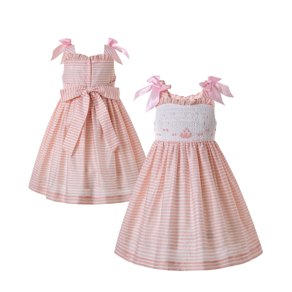 open lace back dress custom smock dress – rope drop design main image 1