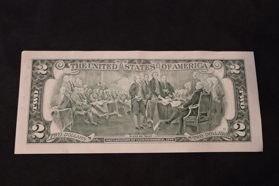 2003A TWO DOLLAR FANCY BIRTHDAY/ANNIV NOTE.  MARCH 22, 2014  SN # L 20140322 A - Image 2 of 2