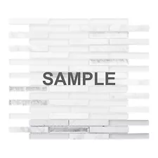 Calacatta Marble Stone Super White Glass Metallic Foil Mosaic Tile Backsplash