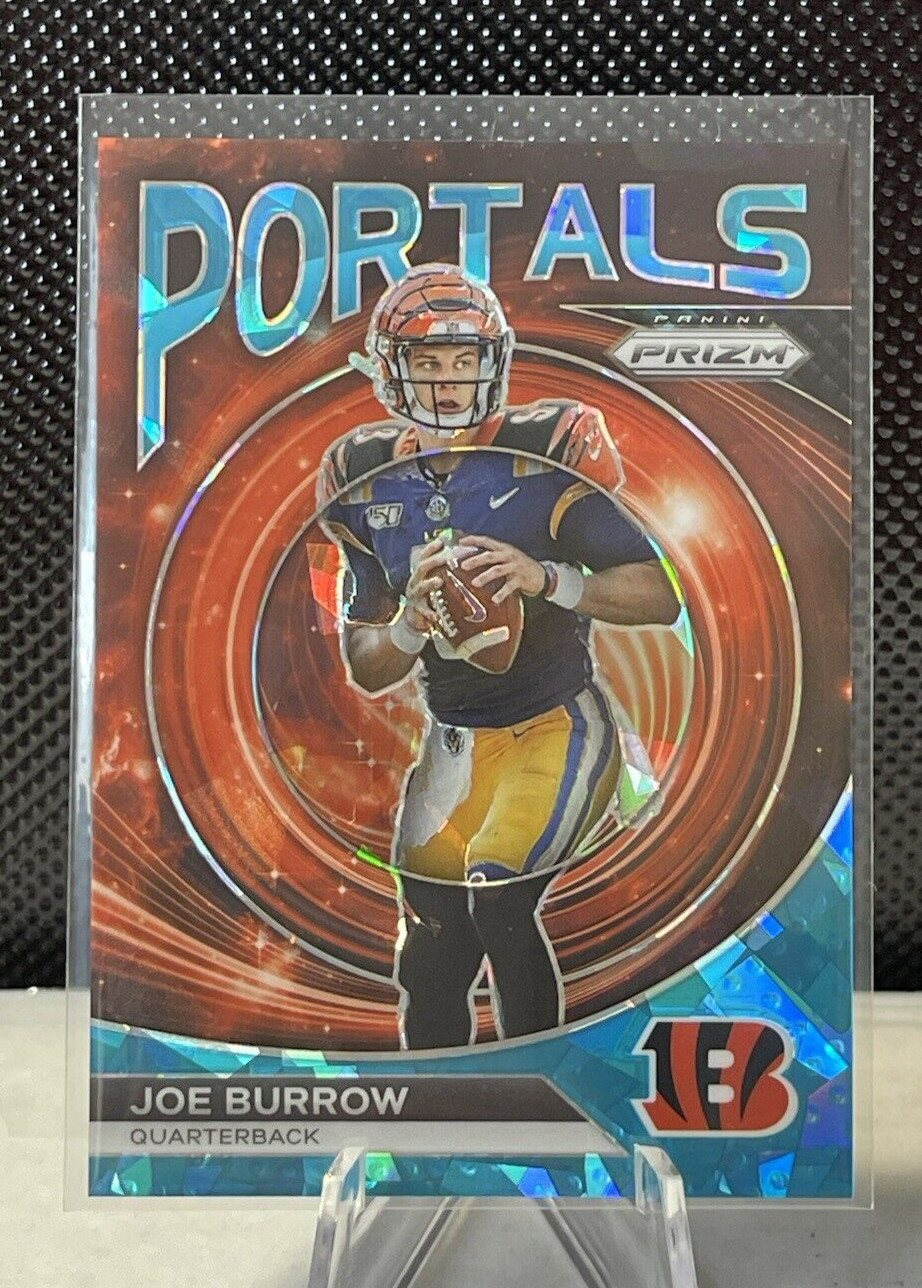 Joe Burrow 2023 Panini Prizm NFL Portals Blue Ice /99 #PO-3 Bengals